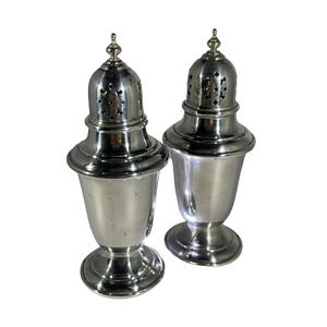 Sterling Silver Puritan Salt & Pepper Shakers by GORHAM SILVER
